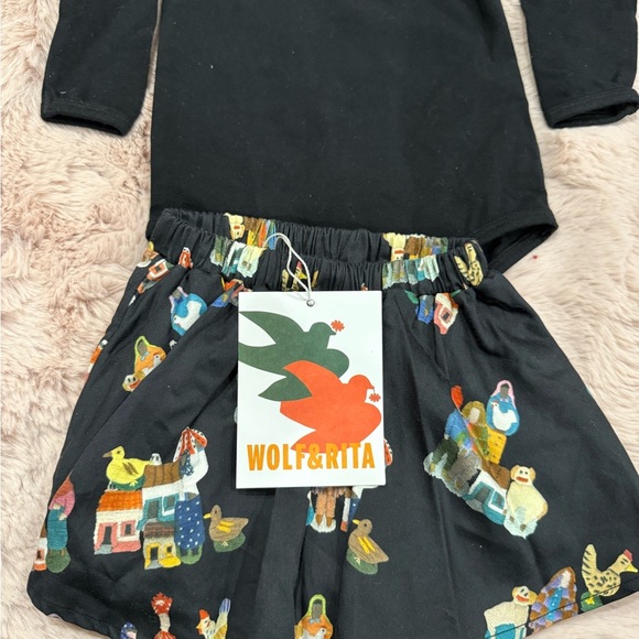 WOLF AND RITA 'TALES OF THE LAND AND SEA' AURORA  BABY BODYSUIT SET - Picture 4 of 15